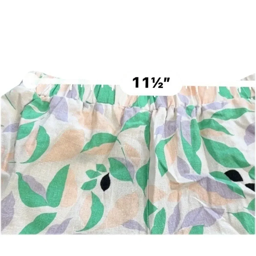 Gianni Bini Tropical Floral Shorts Linen Blend High Waist Casual Beachy Size XS
